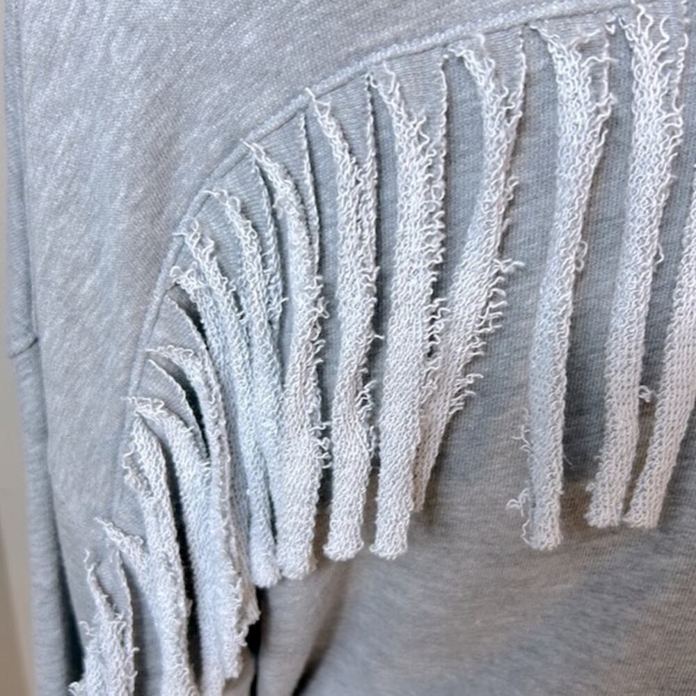 NWT Wildfox Ophelia raw fringe detail cut off sweatshirt - Picture 10 of 13